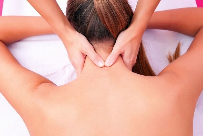 Neck massage for osteochondrosis